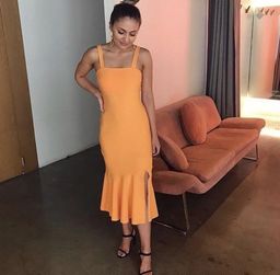 Finders Keepers Tribute Sorbet Midi Dress Yellow  Size 10 for rent on The Volte - image 3
