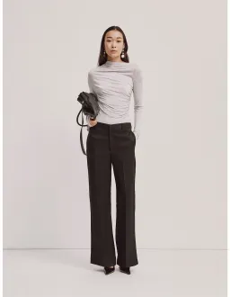 Ninety Percent Iphis Draped Long Sleeve Top in Enoki Mushroom Size M/ AU 12 for rent on The Volte - image 1