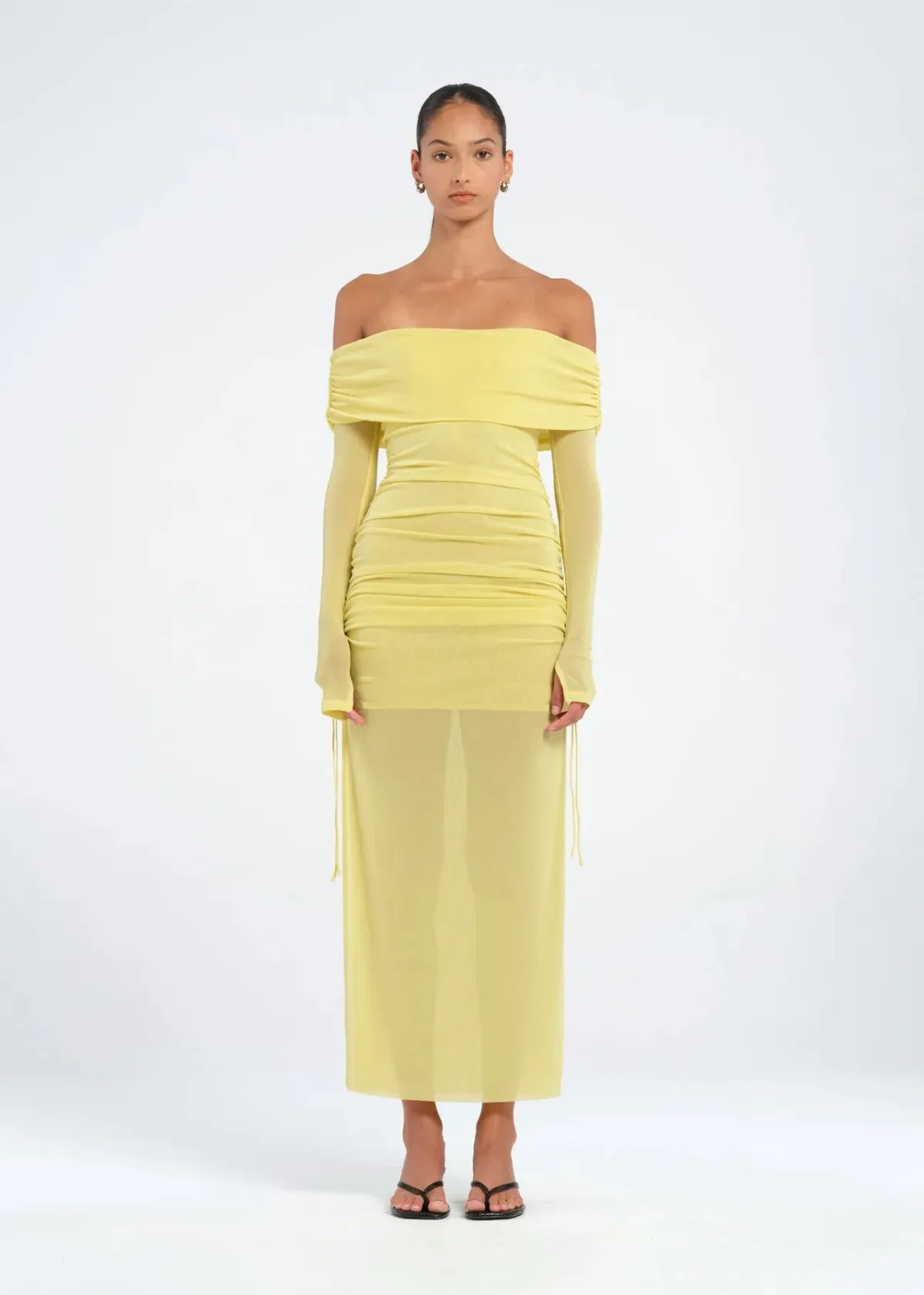 Benni Blaire Midi Dress Lemon Size AU 8 - Image 1