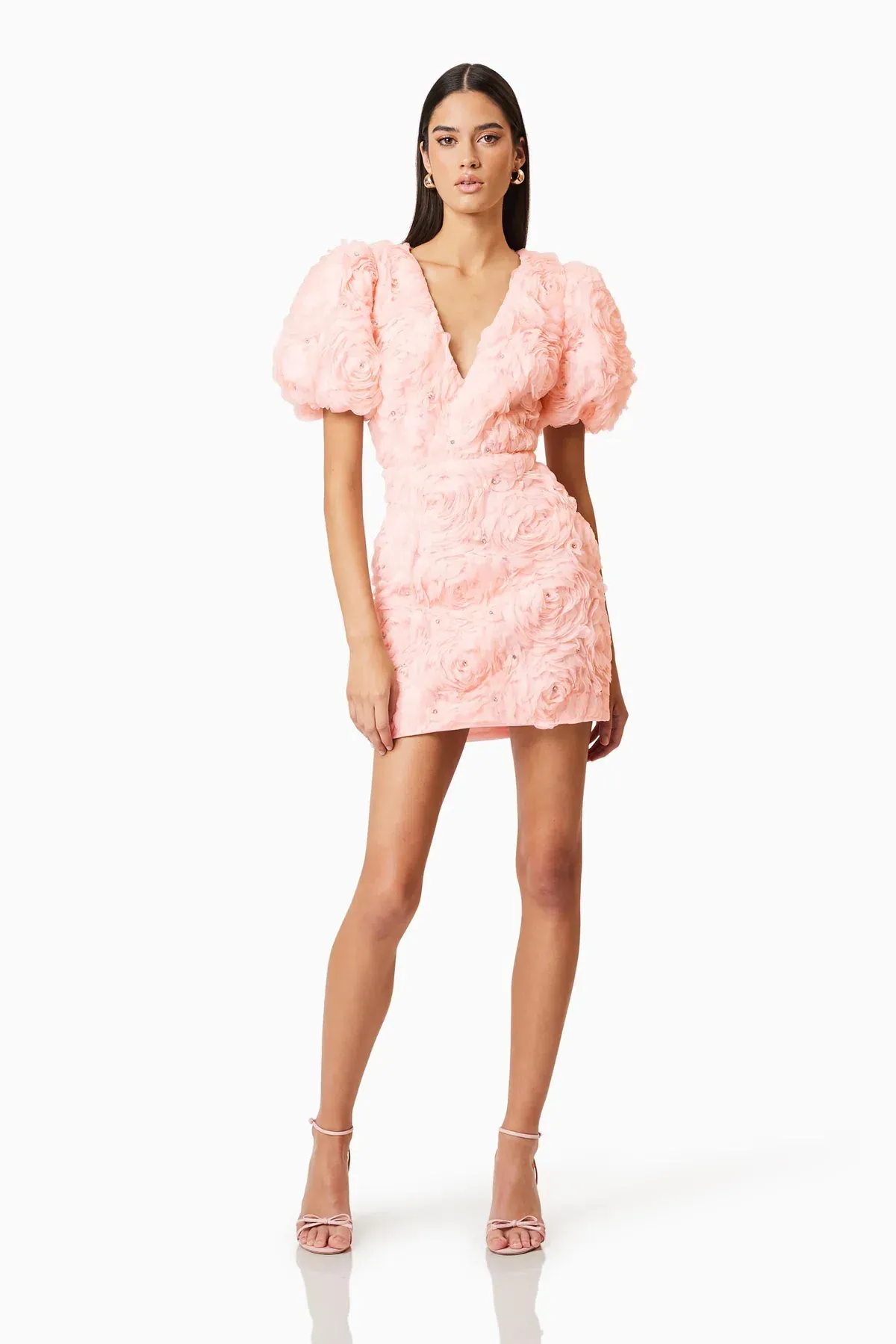 Elliatt Rosella 3D Mini Dress in Pink Size 10 - Image 3