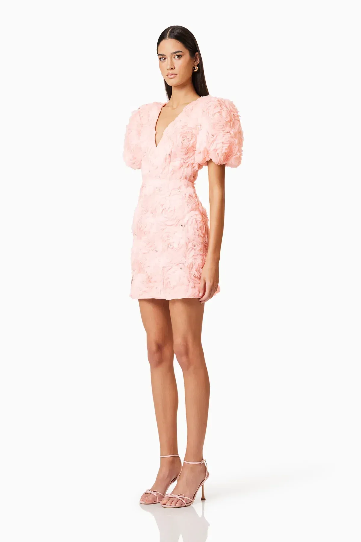 Elliatt Rosella 3D Mini Dress in Pink Size 10 - Image 4