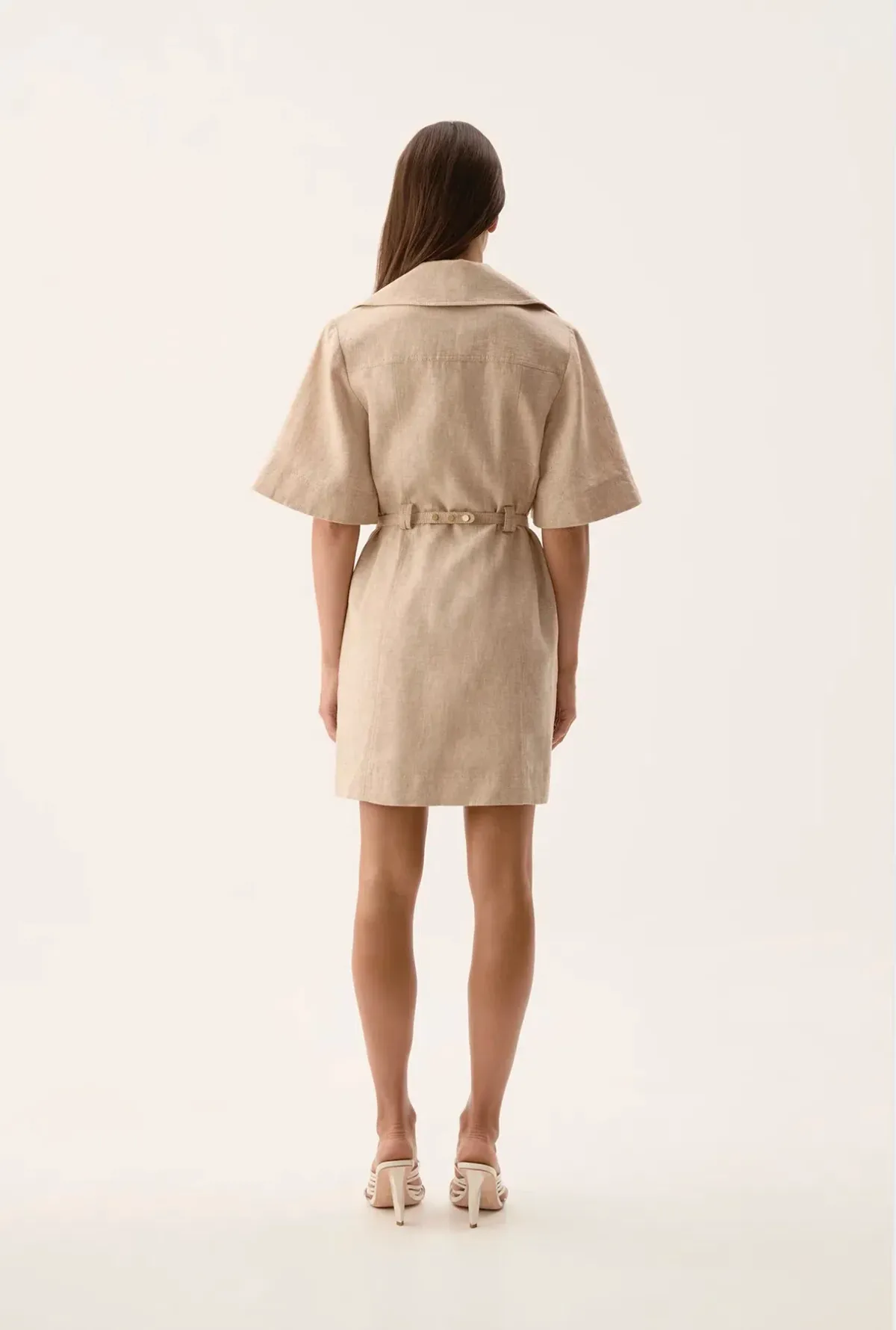 Aje Morgan Mini Dress Dune Beige Size 8 - Image 2