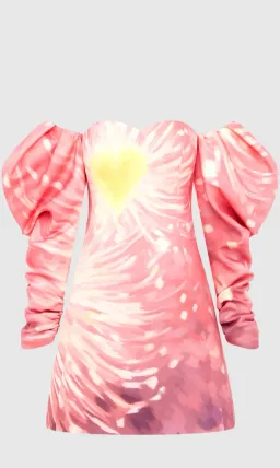 Leo Lin Gemma Off Shoulder Bustier Mini Pink Dress Size AU 10 for rent on The Volte - image 2