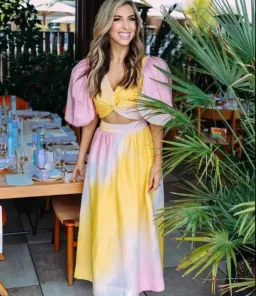 Aje Cloud Burst Puff Sleeve Cropped Top & Midi Skirt AU 8 for rent on The Volte - image 5