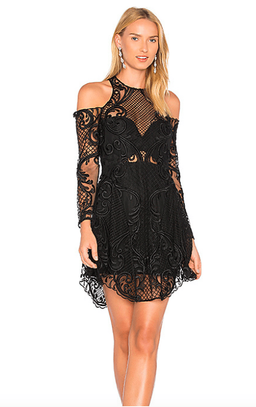 Thurley Black Lace Scarbrough Fair Mini Dress Size 10 for rent on The Volte - image 2