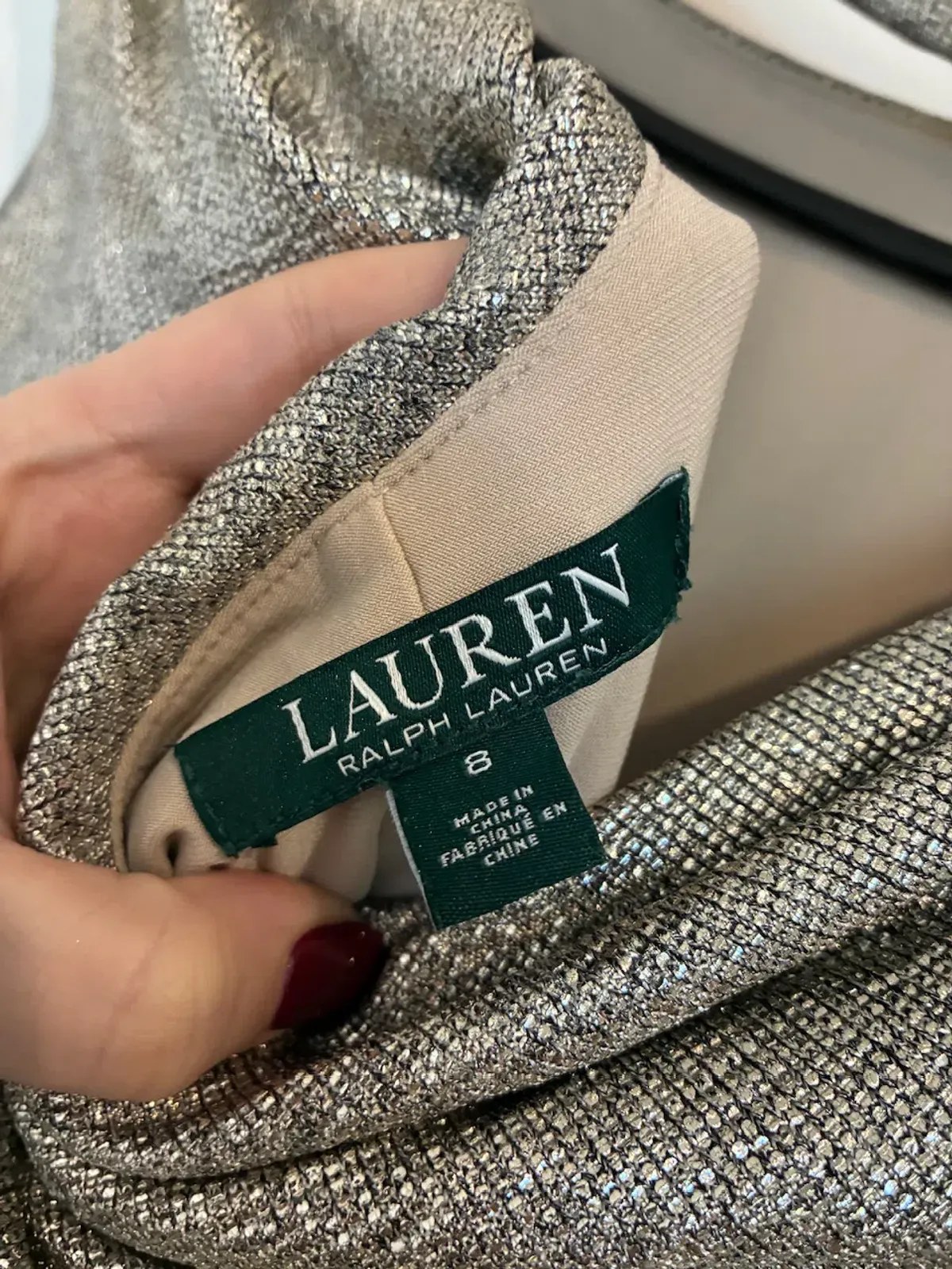 Lauren Ralph Lauren gold gown size 8 - Image 5