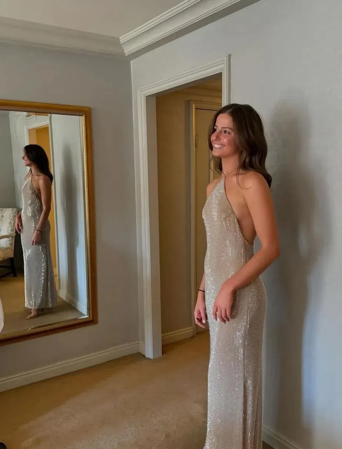 Lawrenzia Naomi Dress Sequin Size 8 - Image 7