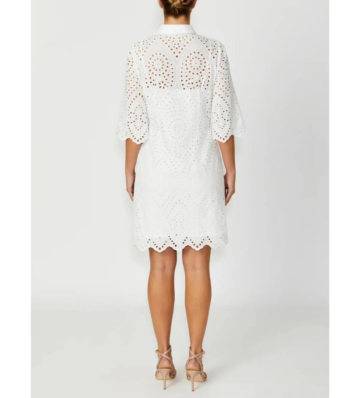Anthea Crawford Eva Ivory Lace Dress White Size AU 12 - Image 4