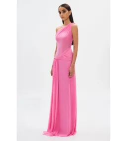 MISHA The Sisal Mesh Dress Orchid Pink Size 12/L for rent on The Volte - image 2