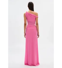 MISHA The Sisal Mesh Dress Orchid Pink Size 12/L for rent on The Volte - image 3
