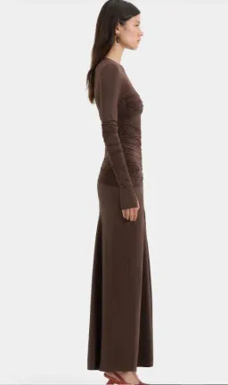 SIR Alessia Draped Gown Maxi Brown Size AU 10 for rent on The Volte - image 3
