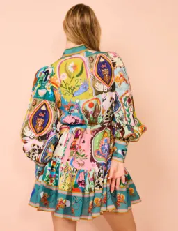 Alemais Evergreen Mini Dress Print Size 8 for rent on The Volte - image 2