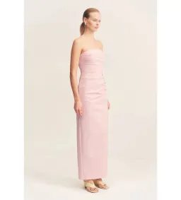 Shona Joy Lani Strapless Draped Maxi Dress Fairyfloss Size 10 for rent on The Volte - image 2