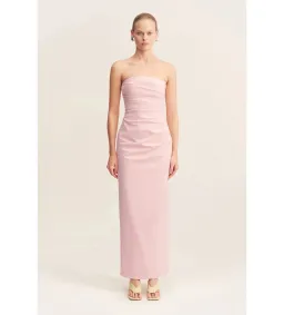 Shona Joy Lani Strapless Draped Maxi Dress Fairyfloss Size 10 for rent on The Volte - image 1