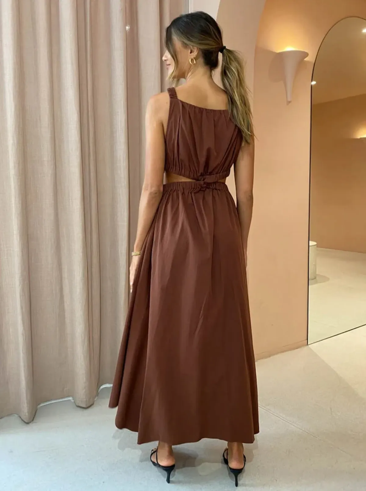 Camilla and Marc Coppola Maxi Dress Cinnamon Chocolate Size AU 12 - Image 2