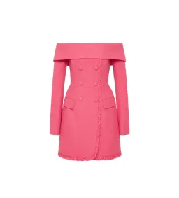 Rebecca Vallance Montana Off the Shoulder Mini Dress Pink Size 10 for rent on The Volte - image 6