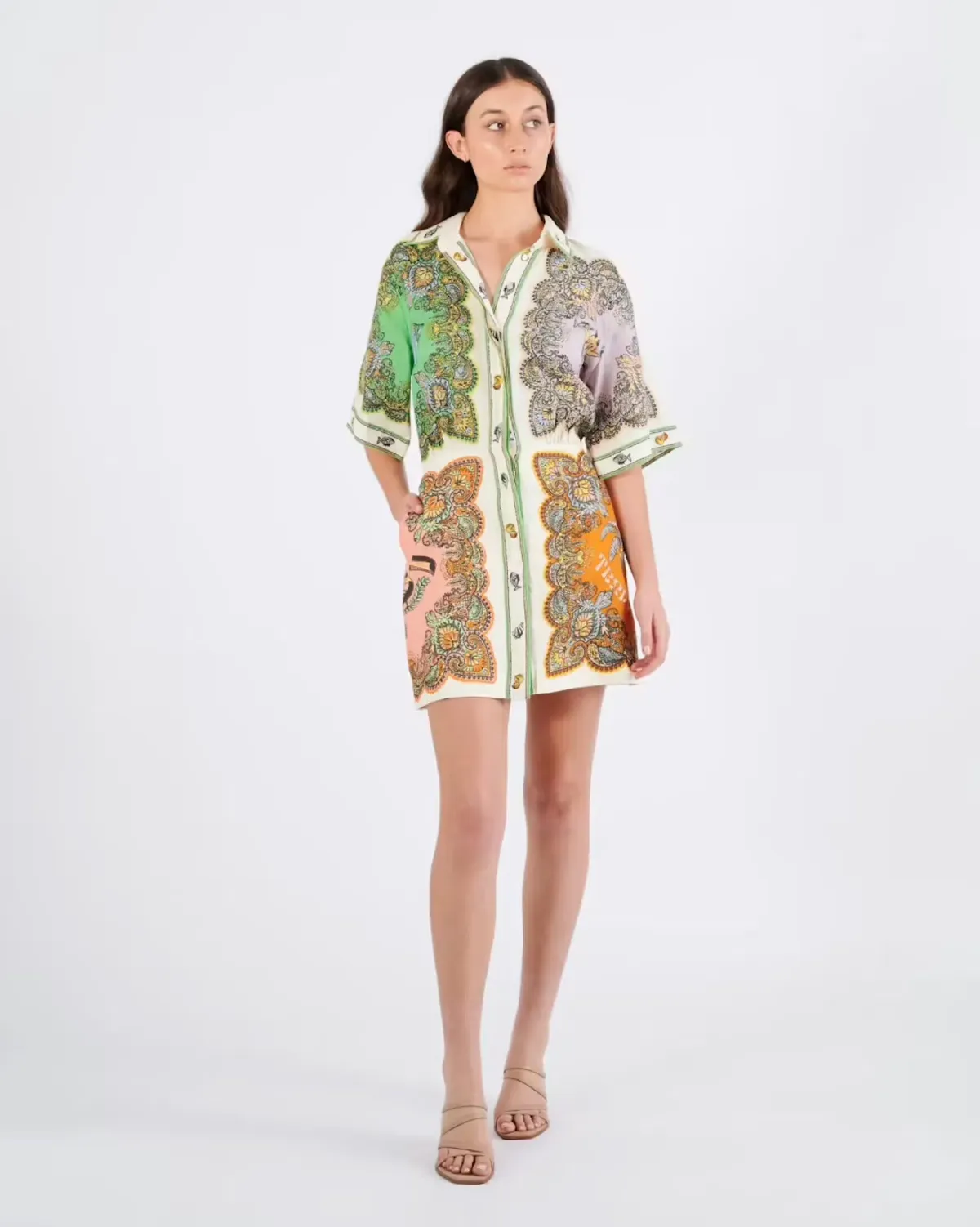 Alémais Trippy Troppo Mini Dress Print Size 12 - Image 2