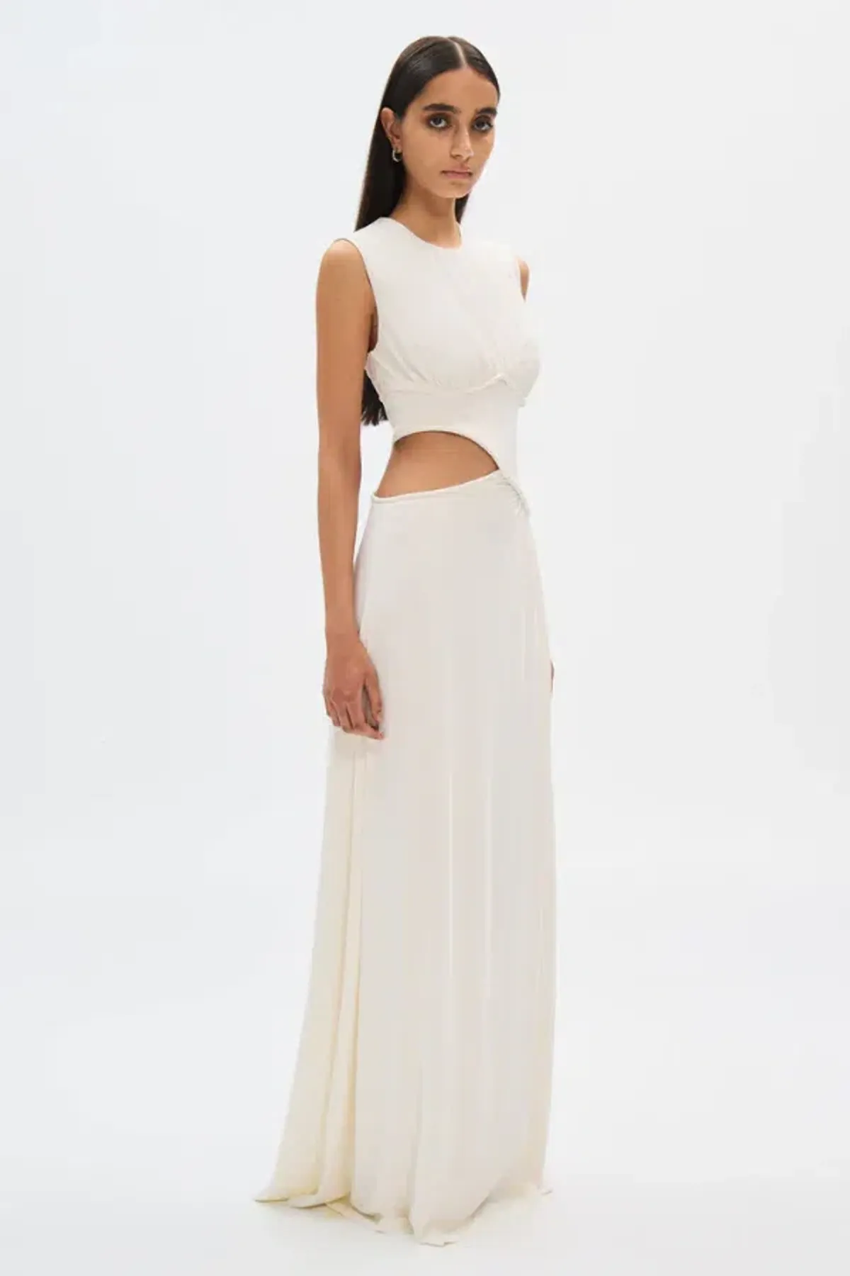 Misha The Sierra Jersey Gown Ivory White Size 12 - Image 7