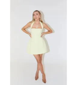 Odd Muse The Ultimate Muse Structured Mini Dress Lime Cream Size 16 for rent on The Volte - image 1