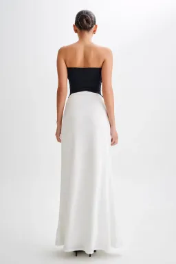 Meshki Ruby Strapless Slinky Maxi Dress White Size 4 for rent on The Volte - image 3