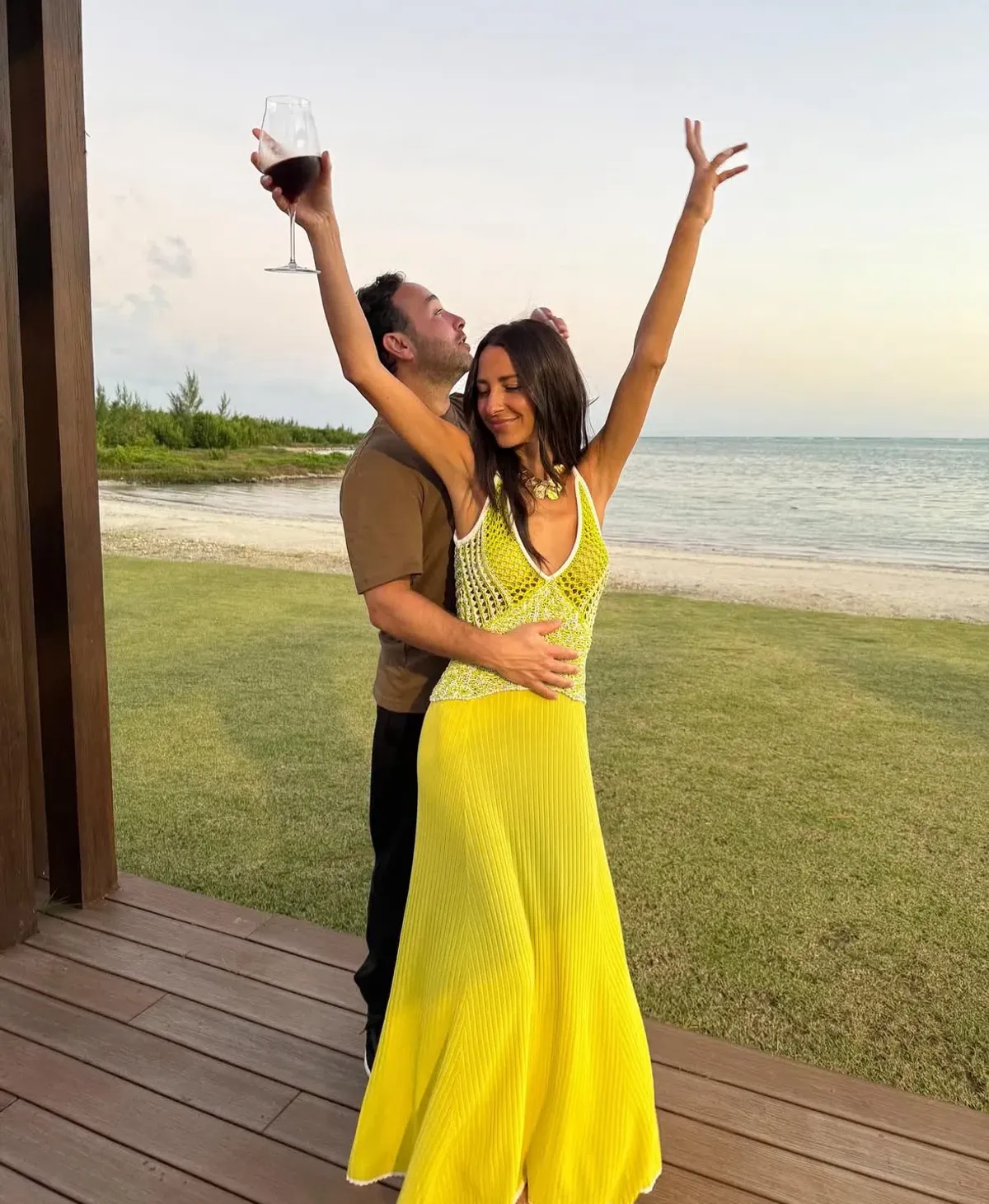 Christopher Esber Grafted Duo Cami Gown Yellow Size S / Aus 8 - Image 5