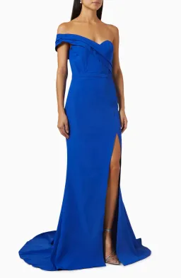 Elle Zeitoune Ladonna Evening Gown Blue Size 6 for rent on The Volte - image 4