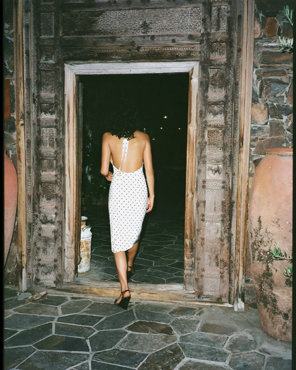 Realisation Par Sadie Halter Midi Dress Petite Spot Size 10 - Image 3