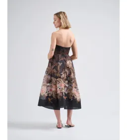 Zimmerman Illuminate Draped Mini Dress Black Tropical Size AU 10 for rent on The Volte - image 3