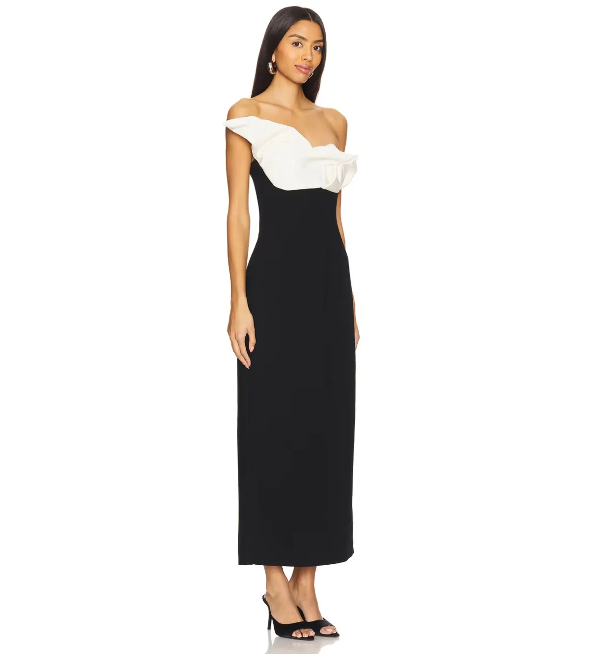 Rachel Gilbert Cassidy Dress in Black and Coconut Size 12 - Image 2