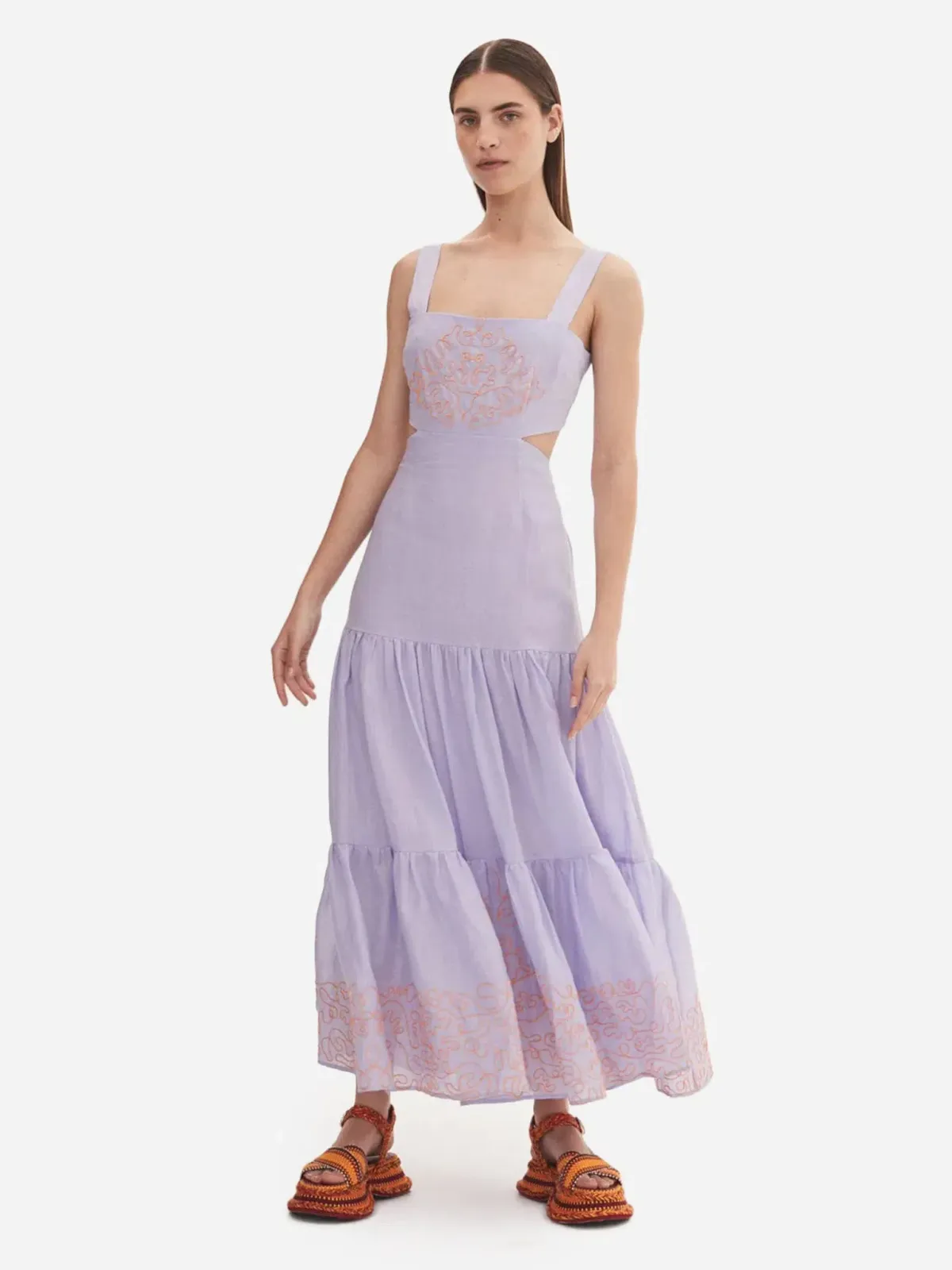 Alemais Maggie Cutout Midi Dress Purple Size 8 - Image 1