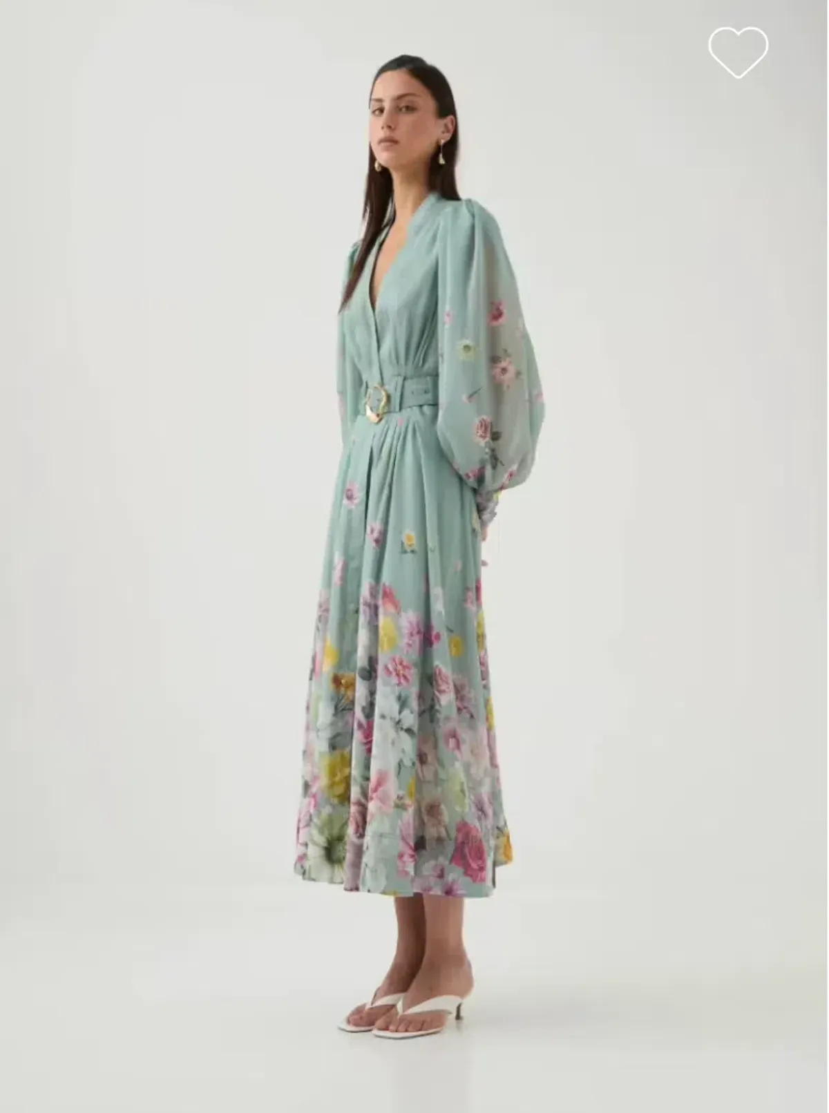 Aje Fleur Shirt Midi Dress Green Size 16 - Image 2