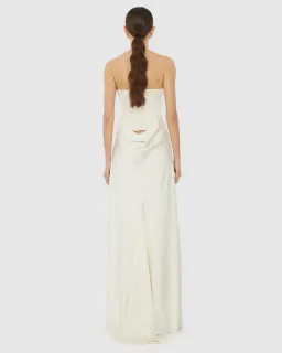 Rotate by Birger Christensen Satin Pearl Corset Dress in White Size 34 / AU 6  for rent on The Volte - image 7