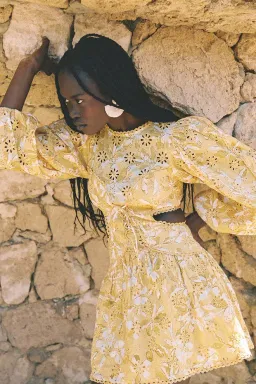 SABO Elysees Dress Yellow and White size XS for rent on The Volte - image 1