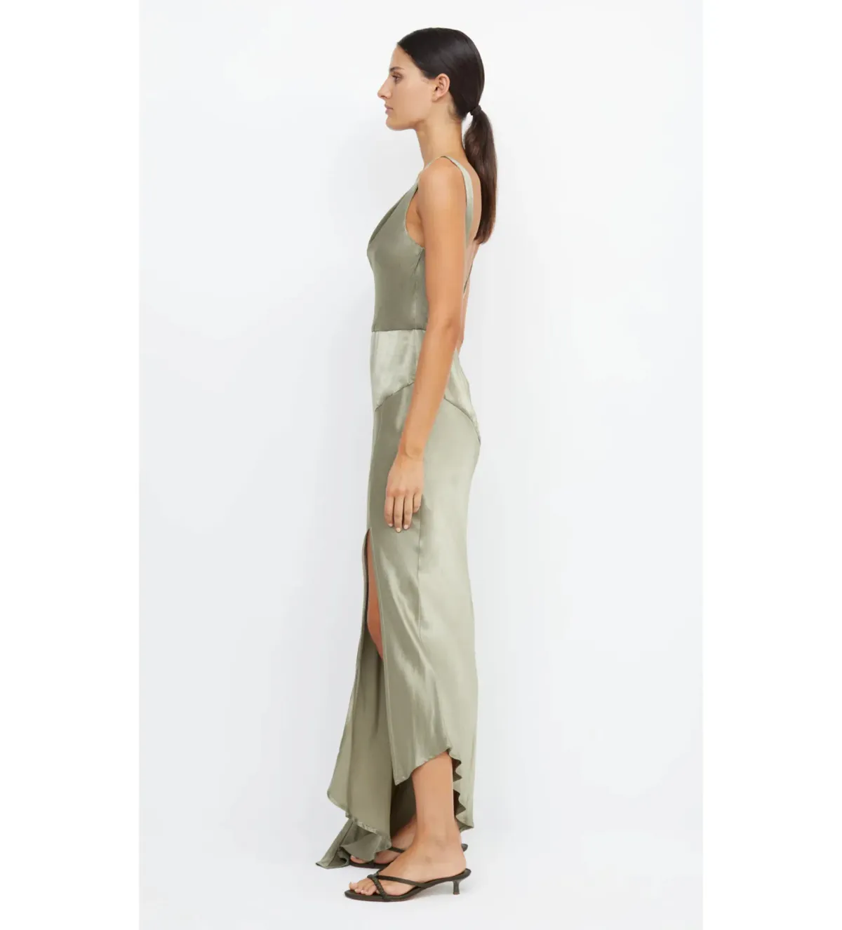 Bec & Bridge Moon Dance Cowl Maxi Dress in Sage Size AU 6 - Image 4