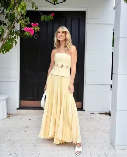 Acler Newbewick Maxi Dress in Lemon Sorbet Size AU 10 for rent on The Volte - image 5