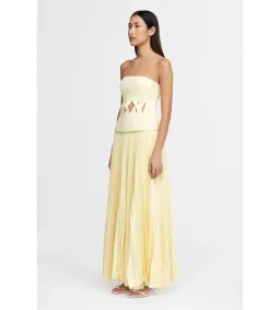 Acler Newbewick Maxi Dress in Lemon Sorbet Size AU 14 for rent on The Volte - image 4
