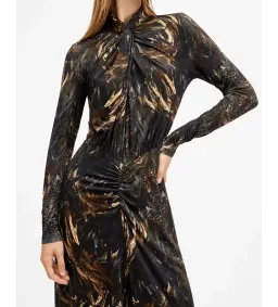 AllSaints Mina Maxi Dress Charm Black Size AU 10 for rent on The Volte - image 3