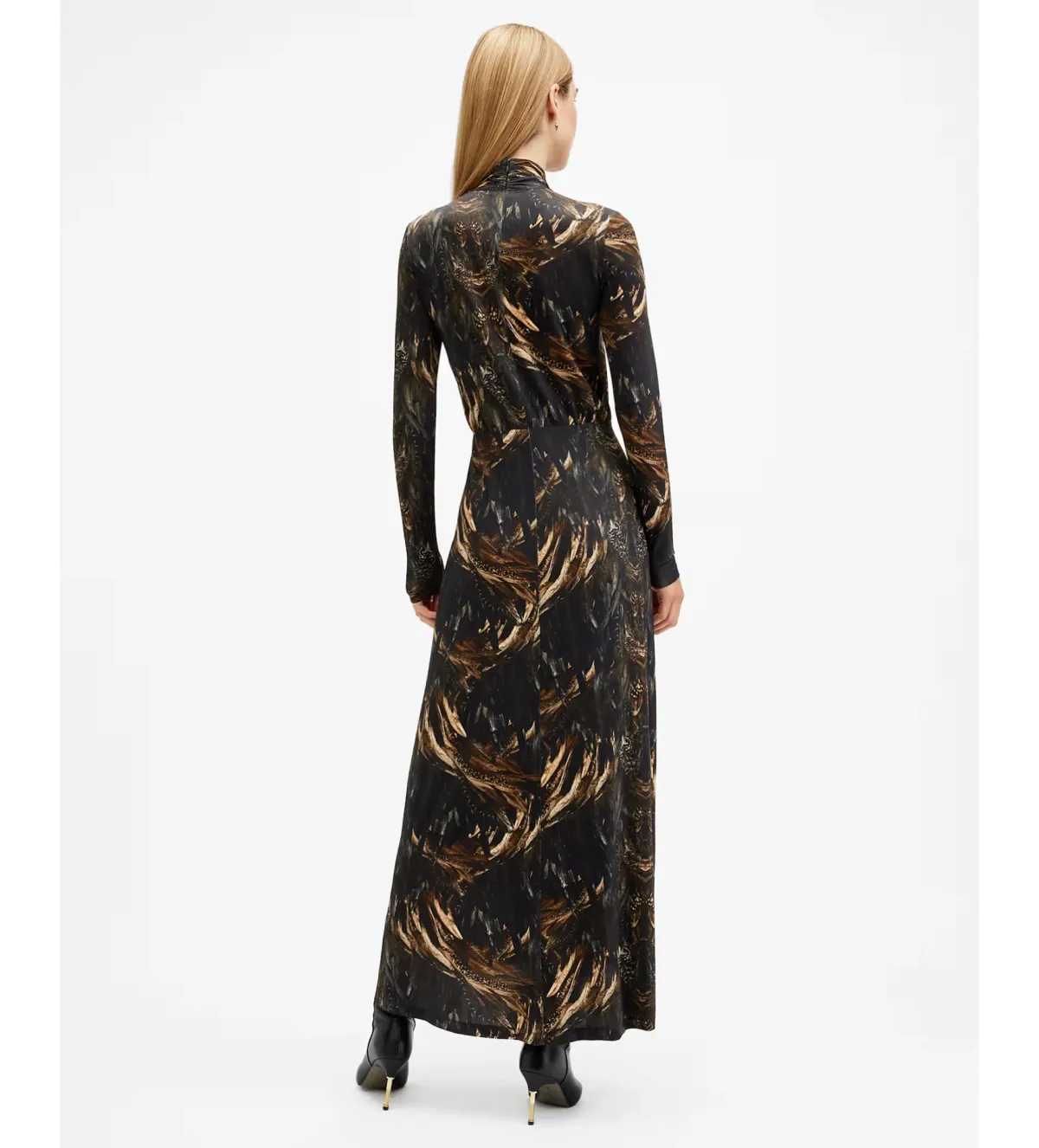 AllSaints Mina Maxi Dress Charm Black Size AU 10 - Image 4