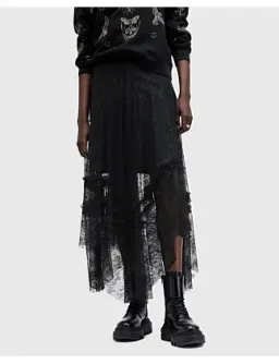 Allsaints Josie Lace Skirt Black Size 10 for rent on The Volte - image 1