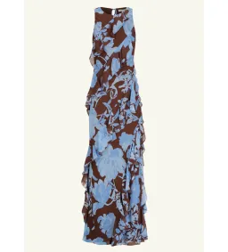 Shona Joy Olson Ruffle Maxi Dress Arcadian Floral Size 10 for rent on The Volte - image 4