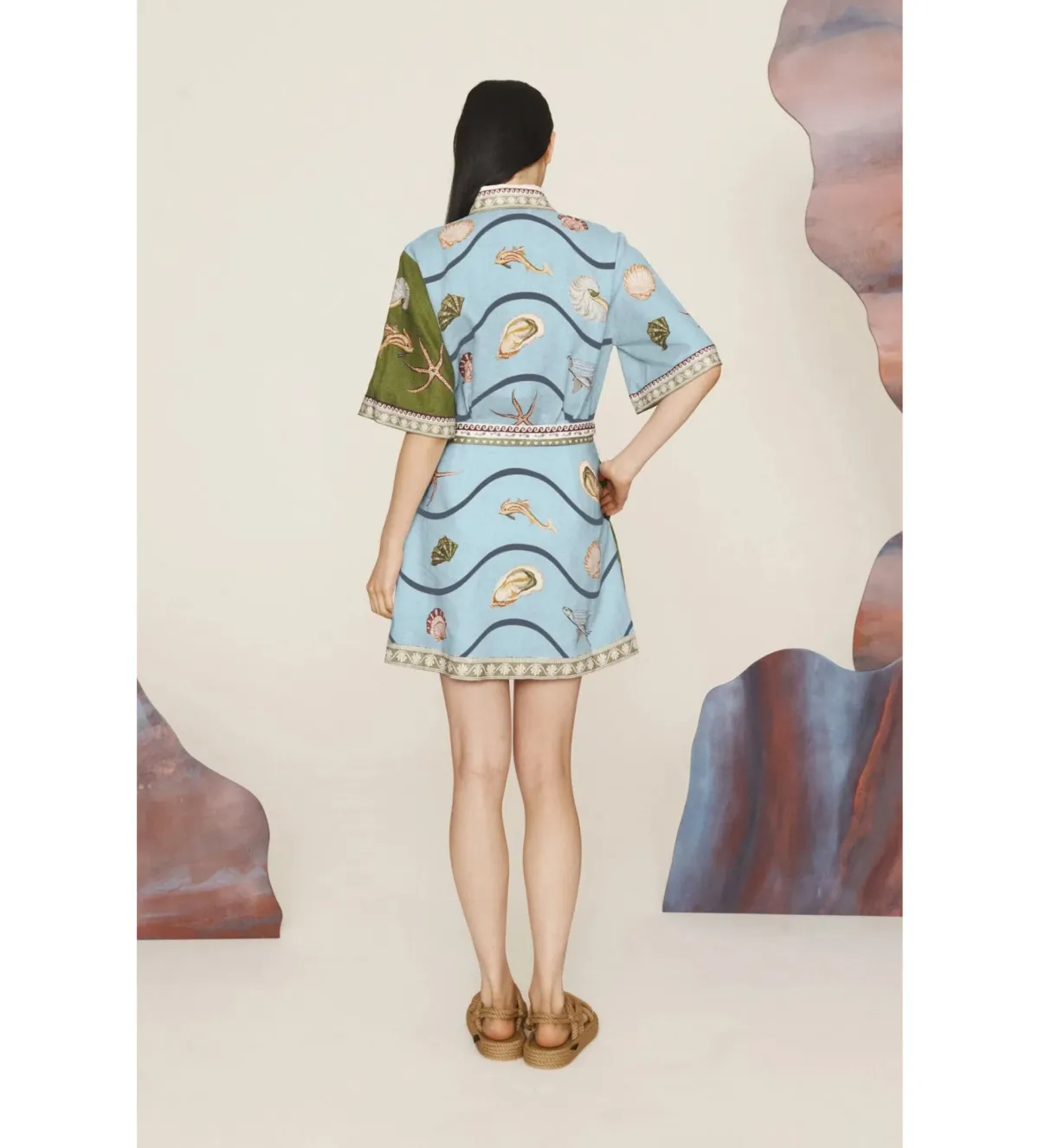 Alemais Bath House Mini Dress Multi Size AU 16 - Image 3