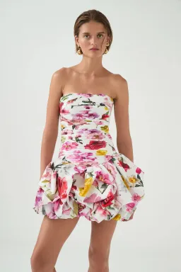 AJE Violette Bubble Hem Mini Dress Floral Size AU 8 for rent on The Volte - image 3