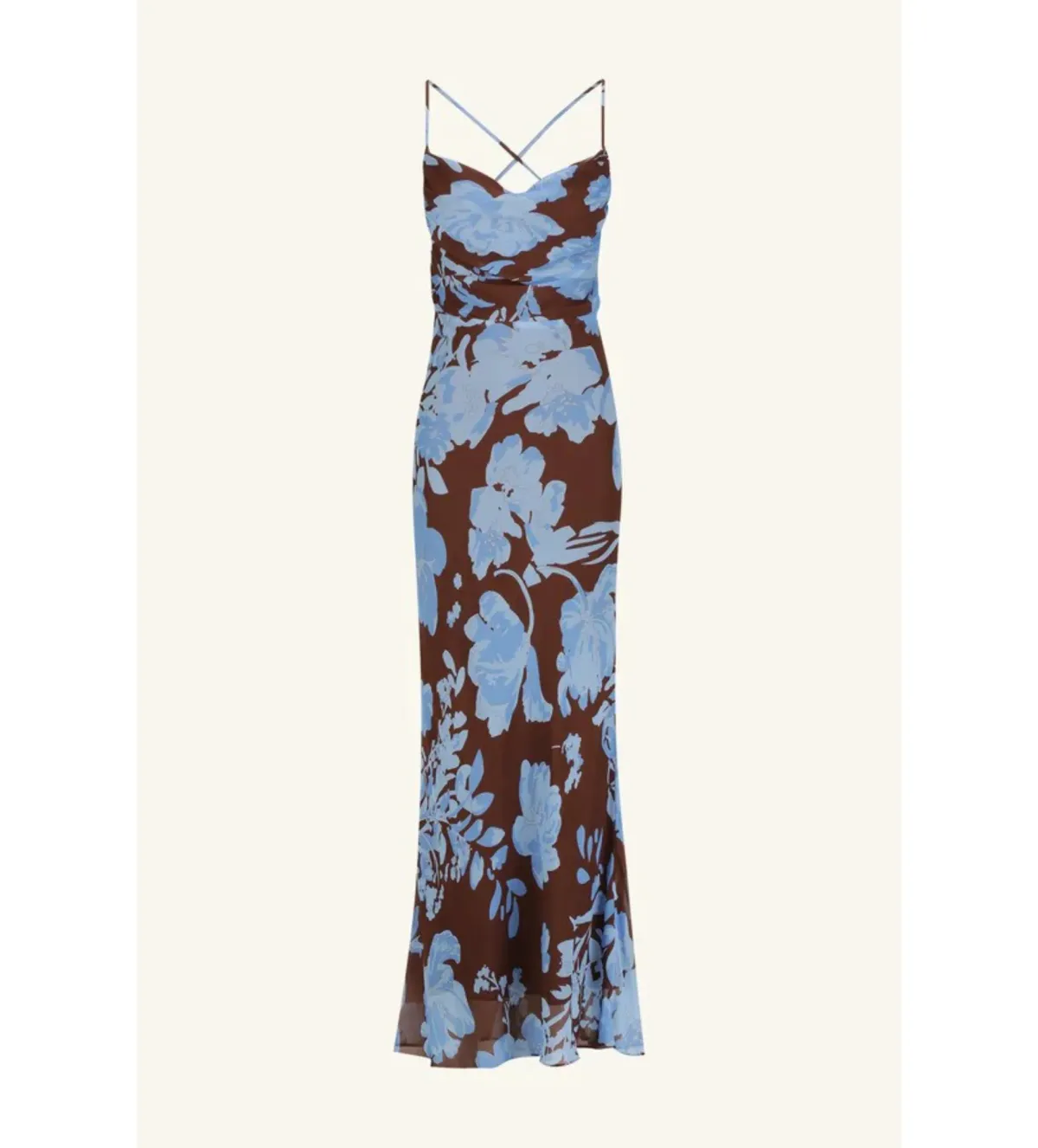 Shona Joy Olson Lace Back Bias Maxi Dress in Arcadian Floral Size AU 10 - Image 5