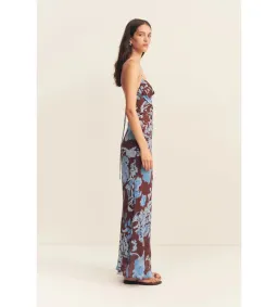 Shona Joy Olson Lace Back Bias Maxi Dress in Arcadian Floral Size AU 10 for rent on The Volte - image 2
