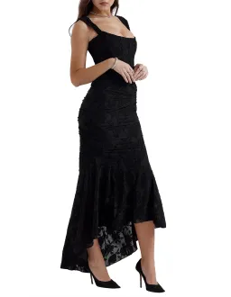 House Of CB Cesca Floral Maxi Dress Black Size S/AU 8 for rent on The Volte - image 2
