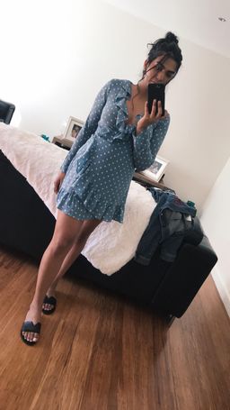 Realisation Par: The Alexander in Dusty Blue Spots . Size 10 (M) for rent on The Volte - image 2