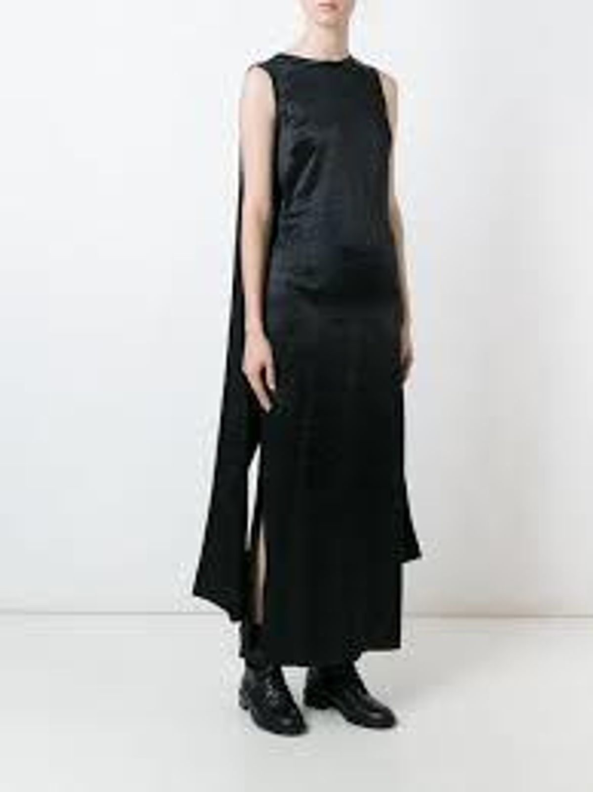 McQ Alexander McQueen Black Maxi Cape Dress size 8 - Image 2