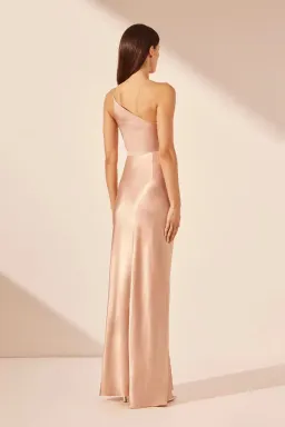 Shona Joy La Lune Asymmetrical Maxi in Desert Rose Size AU 10 for rent on The Volte - image 2