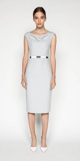 Cue Belted Textured Pencil Dress Size 6 for rent on The Volte - image 1