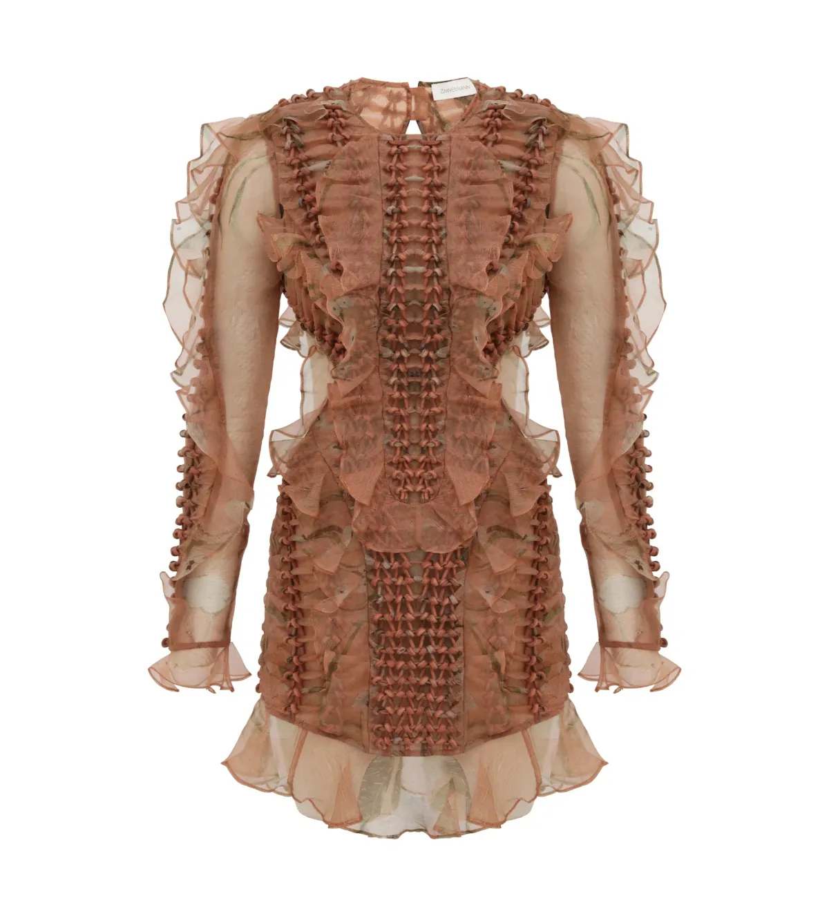 Zimmermann Illuminate Braided Mini Dress Cotton Candy Size 0 - Image 5